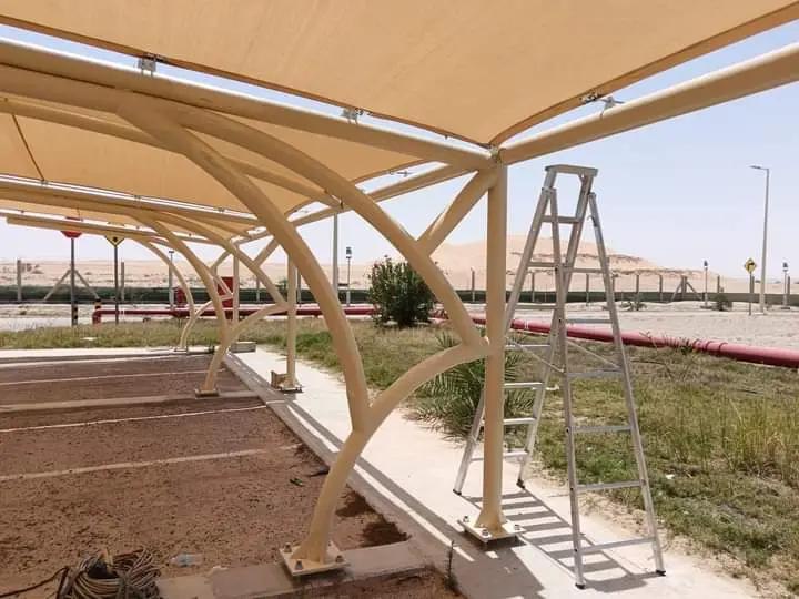 مظلات كابولي للسيارات والمشاريعتركيب مظلات الأحساء.