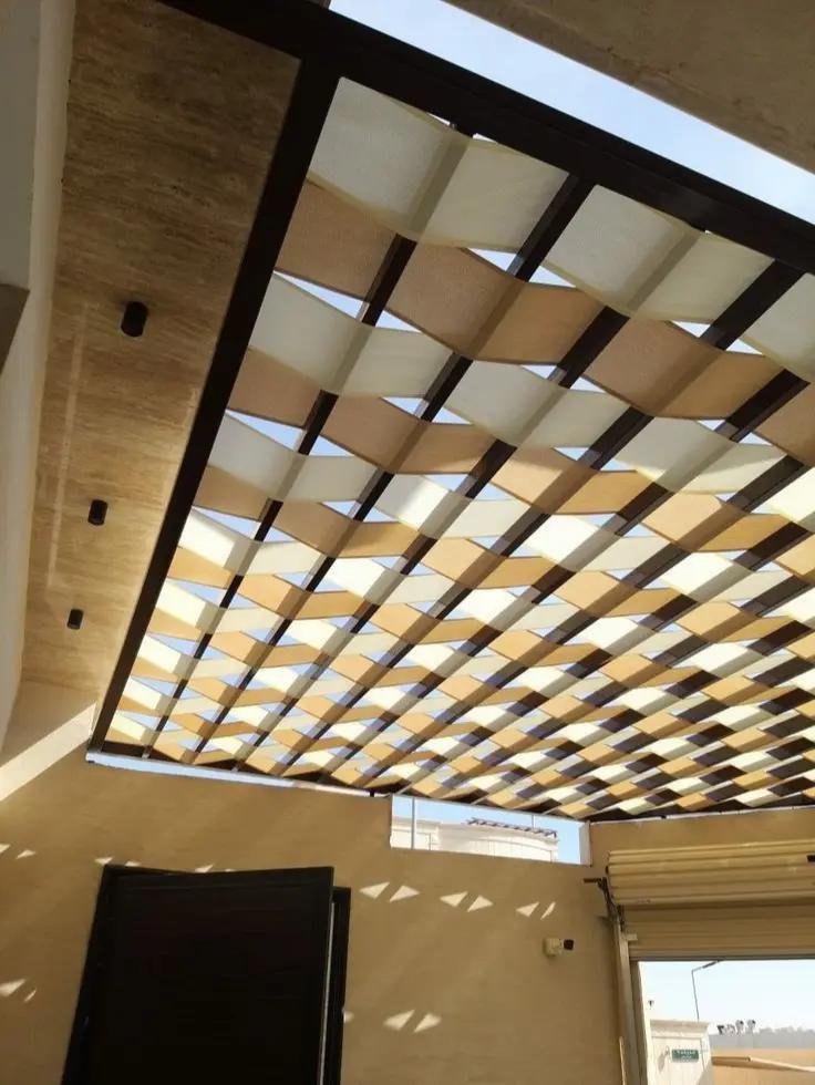 برجولات قماش (PVC/بوثلين تركيب-برجولات-الأحساء